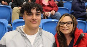 Nico Martinez and his mother at Congratulations Day