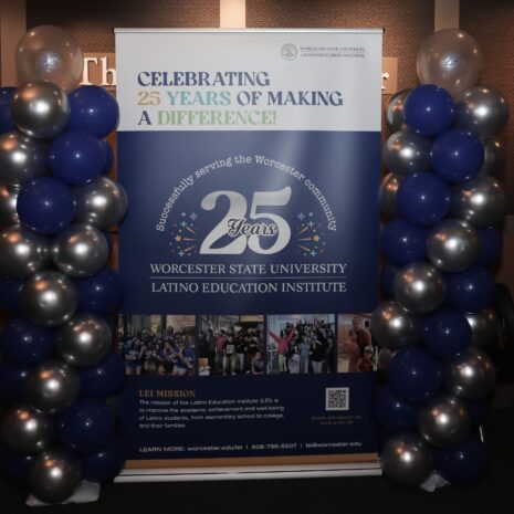 A poster at LEI's 25th anniversary event