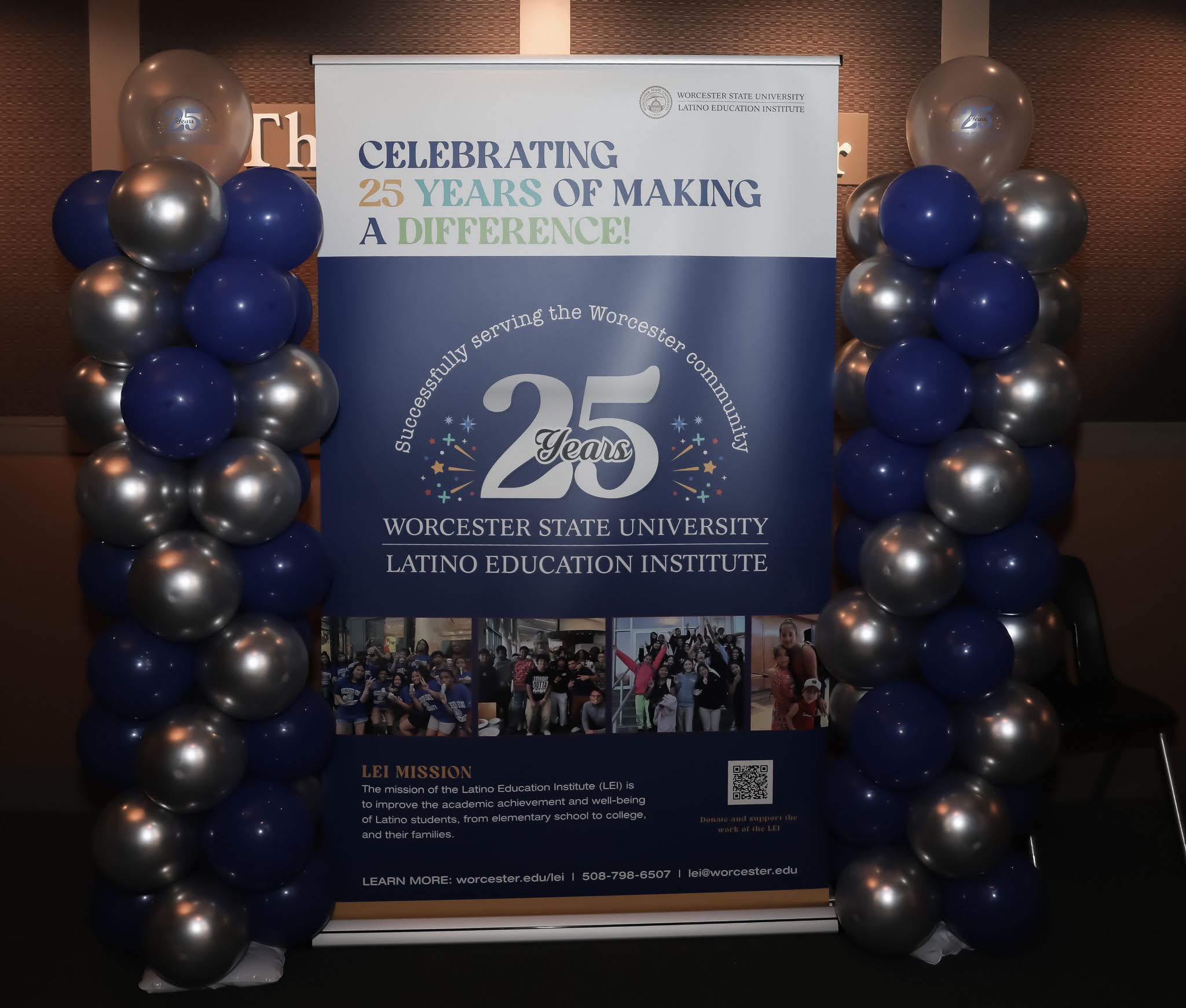 A poster at LEI's 25th anniversary event