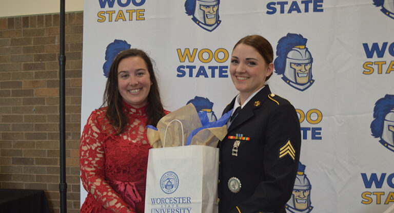 Stephanie Teixera and Lt. Kelly Eckert at the graduation dinner