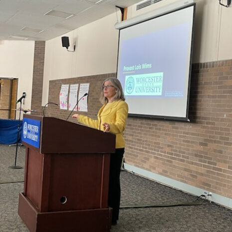 Provost Lois Wims speaks at the Veterans Education conference on campus