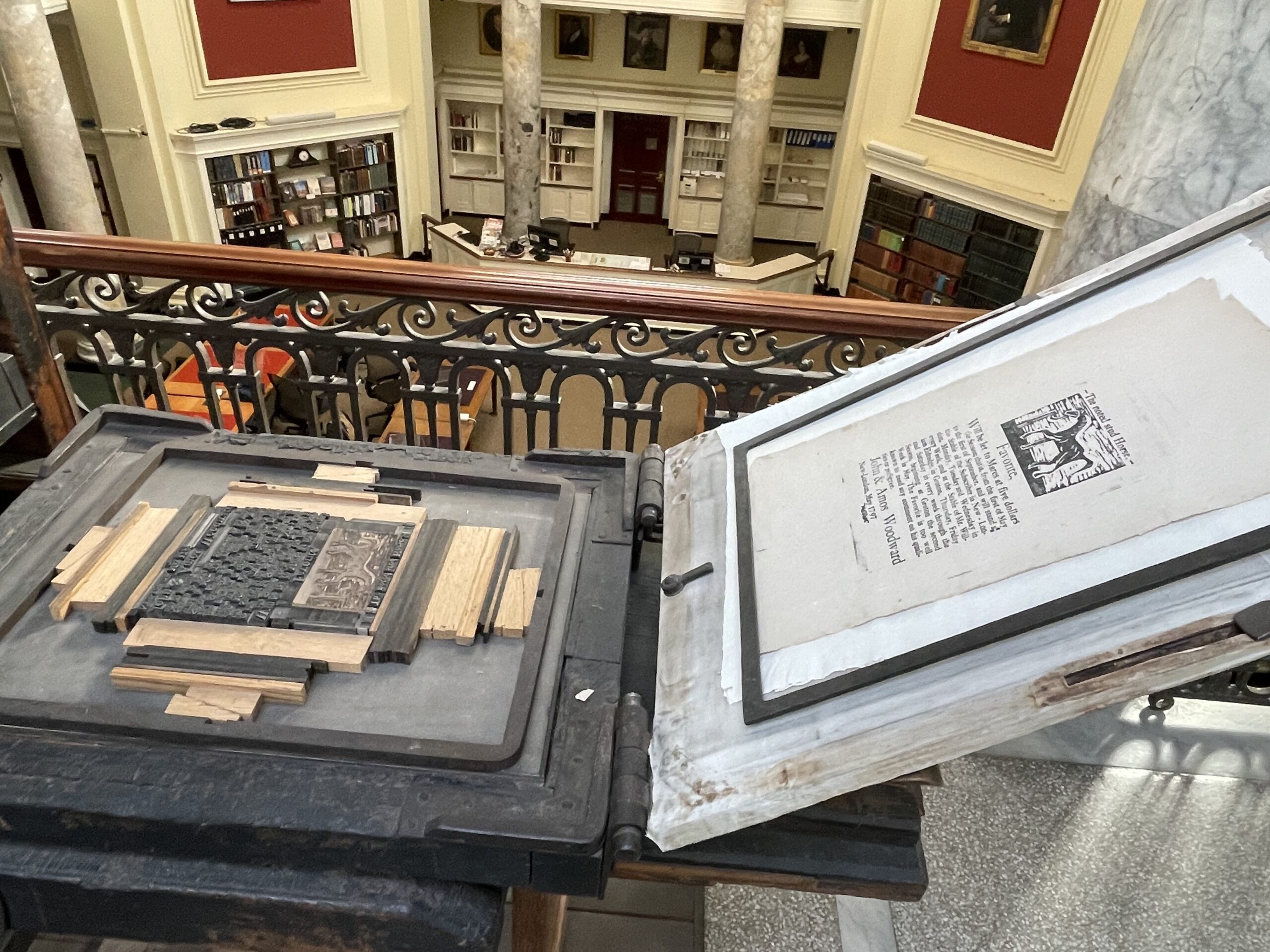 A printing press from the 1700s